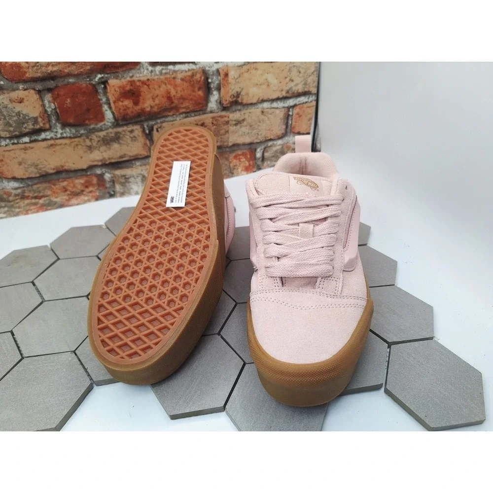New Vans Knu Stack Rose Gum Sneakers Women Sz 5.5 / Youth GS 4.0 Platform Lift